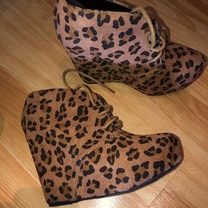 Leopard Print Wedges